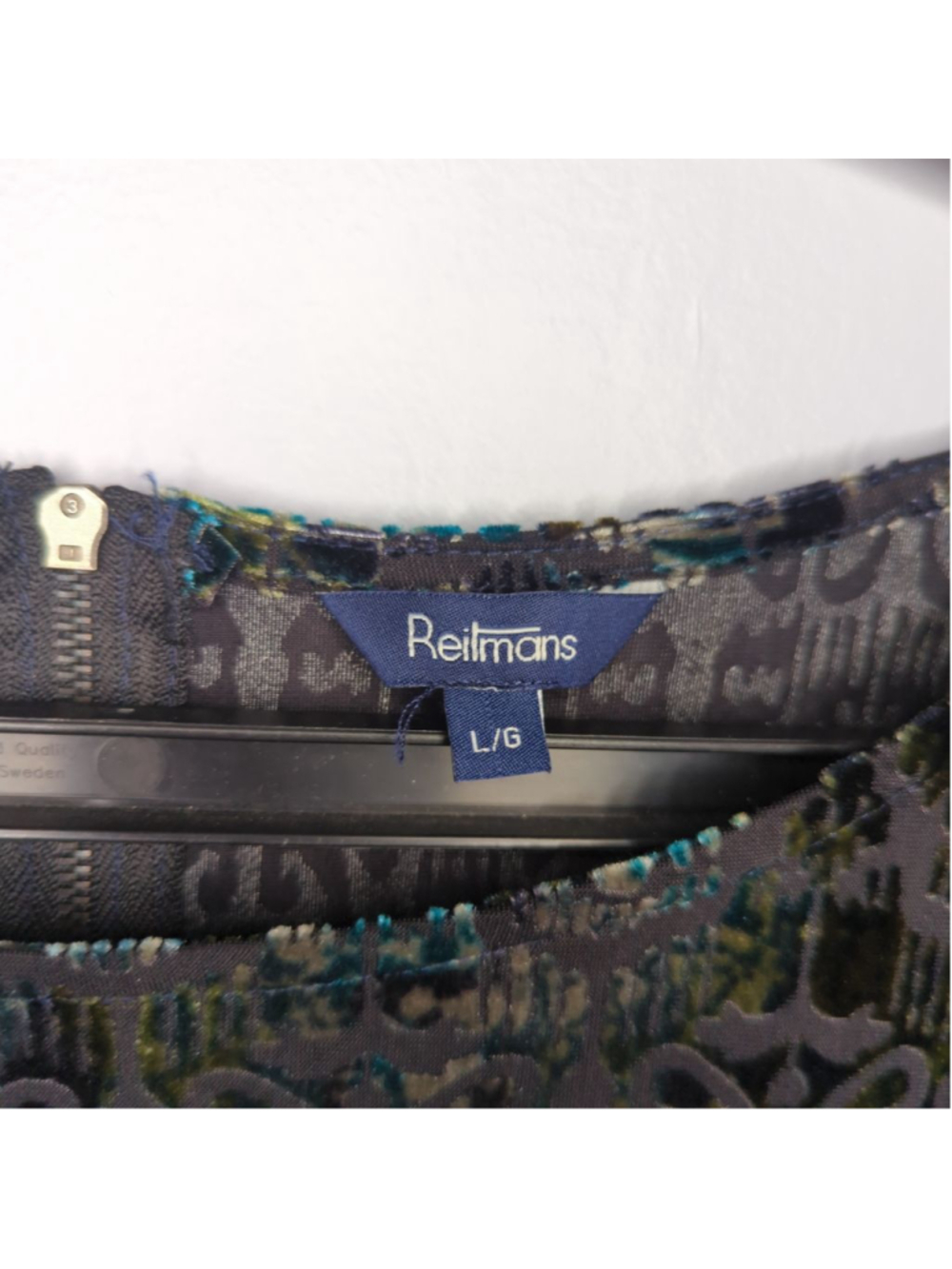 Reitmans Vintage 90s/Y2K Velvet Burnout Paisley Top Sz L Whimsigoth Romantic - Picture 8 of 12